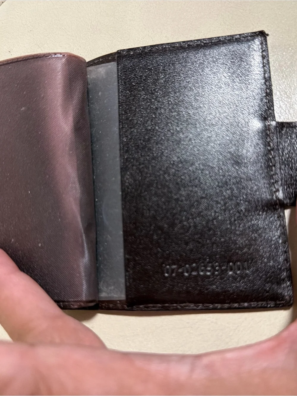 Fendi Black and Brown FF Motif Bifold cards holder authentic